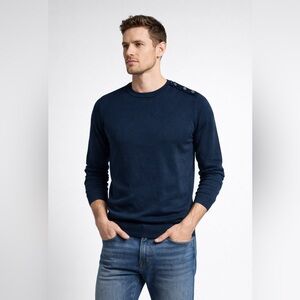 A.P.C Black Crewneck Sea Island Cotton Sweater